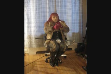 Ts Dominatrix Smoking In Fur - Vanessa fetish smokes for you while wearing fur coat, gloves, corset and boots
